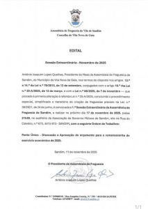 Sess&atilde;o Extraordin&aacute;ria - Novembro de 2025 