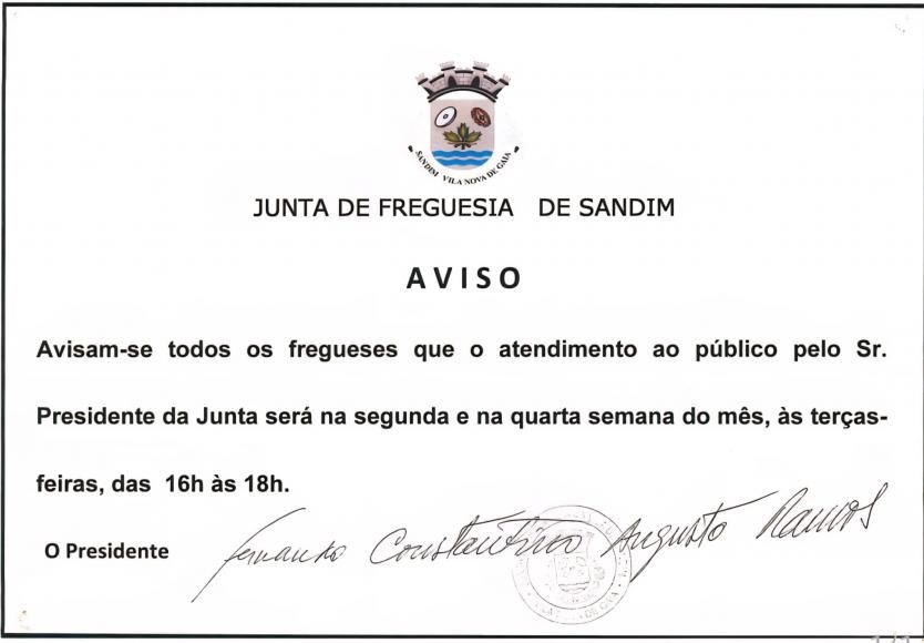 Hor&aacute;rio de atendimento ao p&uacute;blico